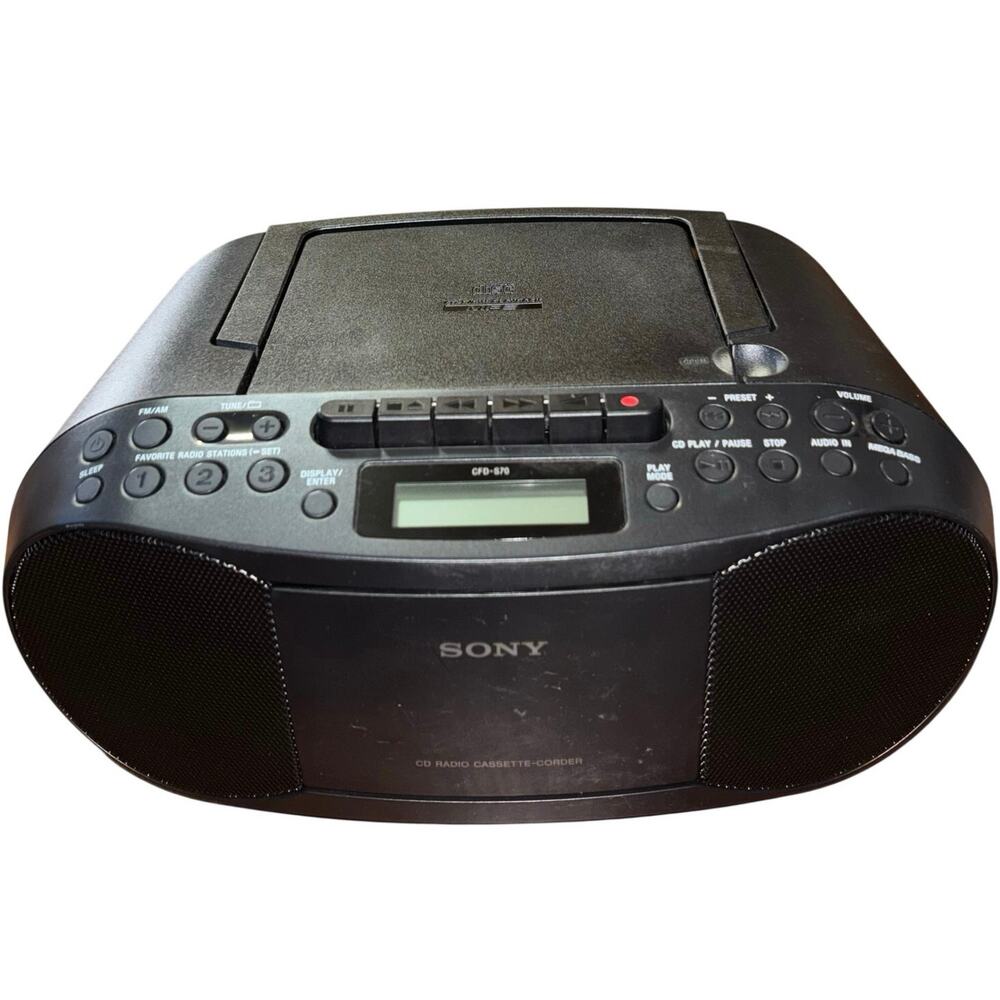 Sony CFD-S70 CD Cassette FM/AM Boombox Black radio